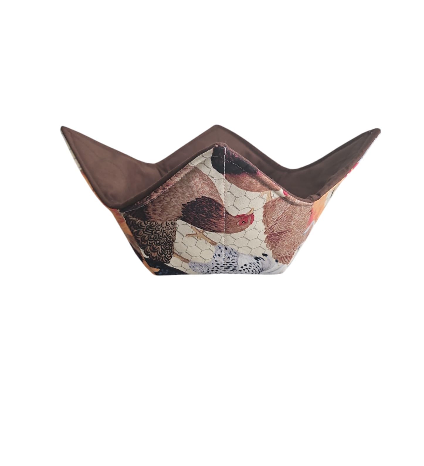 Roosters Reversible Quilted Bowl Cozy Holder - Microwave Safe Soup Bowl Cover - Perfect Housewarming Gift for Kitchen & Dining - Ideal for Hot Bowls, Soup Mugs & Food Storage