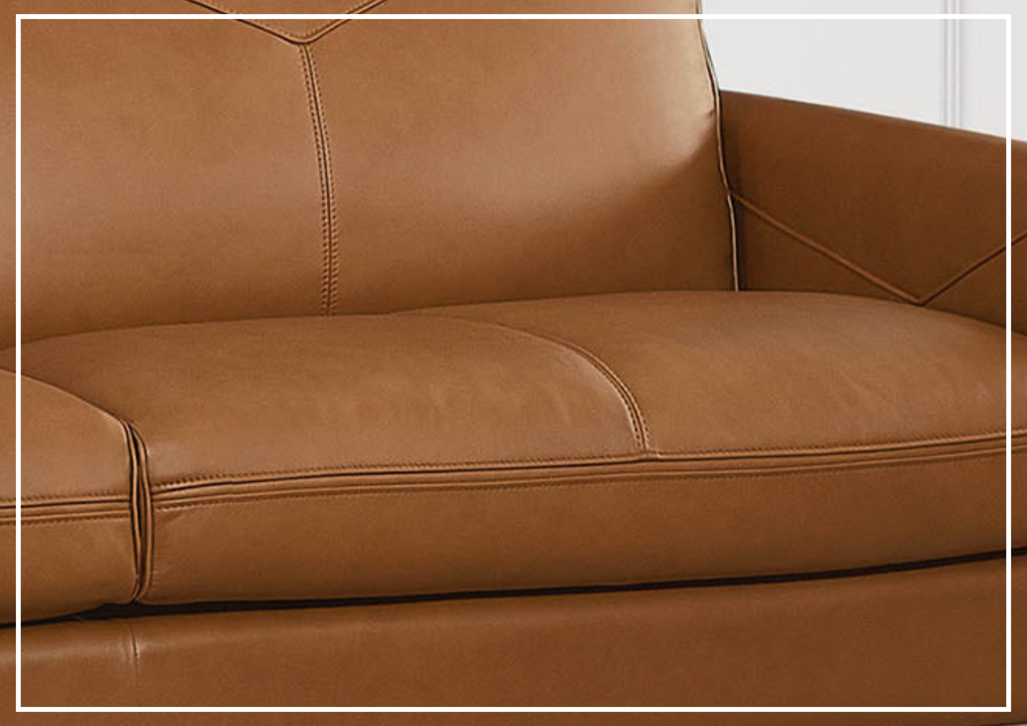 Premium Hydeline Yorkdale 3-Seater Leather Sofa - Top Grain Genuine Leather, Comfortable Stationary Couch for Living Room, Family Room & Office