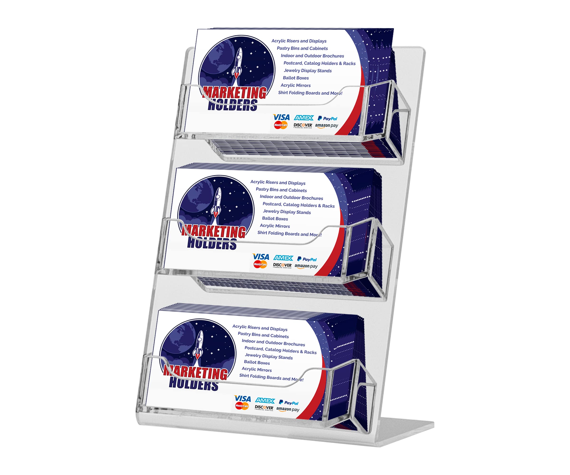 4 Pack Business Card Holders - 3.5