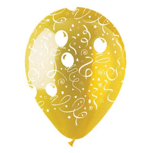 LOONBALLOON 12-Inch Round Streamers - Crystal Yellow Party Decorations for Birthday, Wedding & Celebration Decor