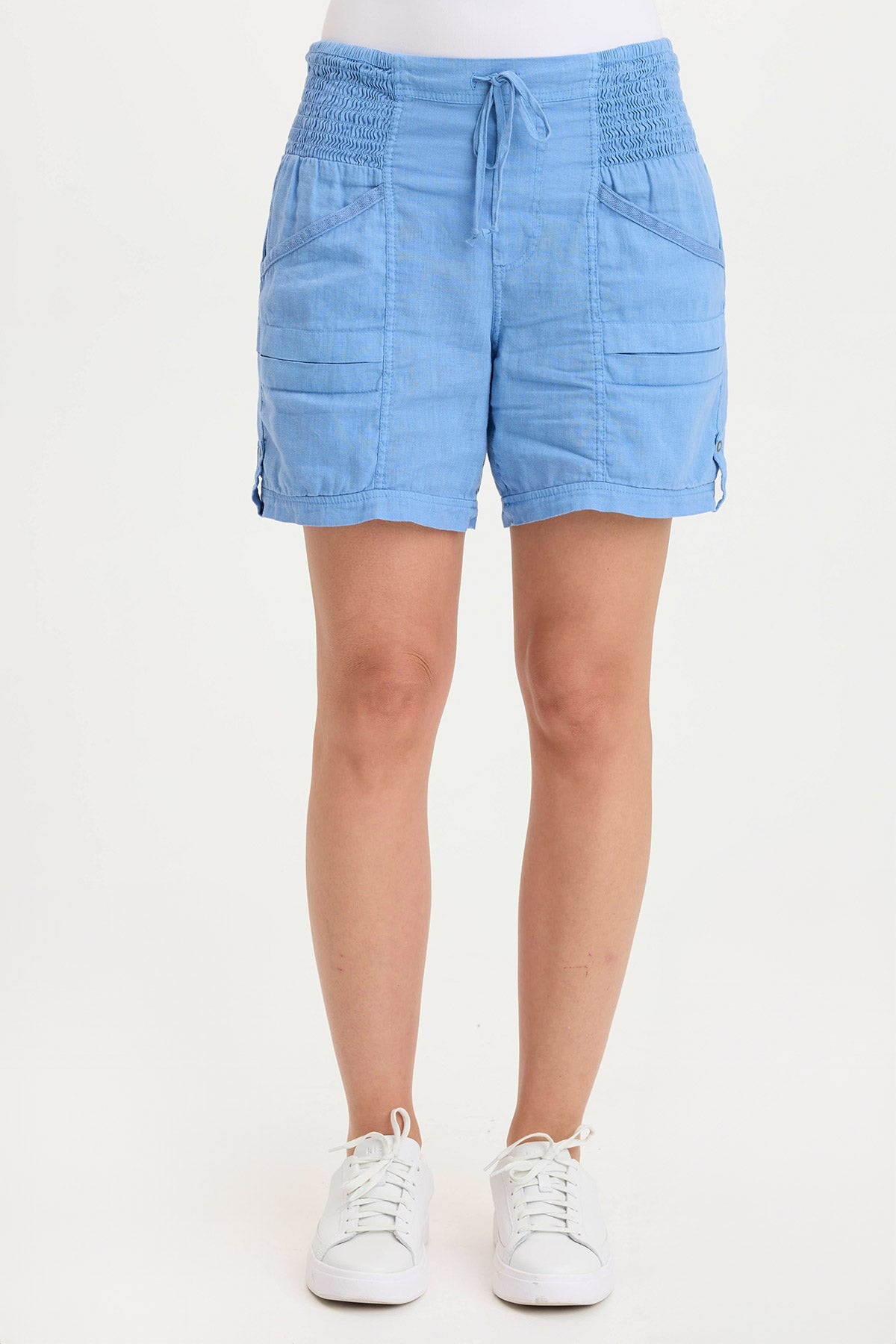 Rebel Linen Tabbed Shorts for Men - Comfortable Casual Summer Shorts with Side Pockets | Perfect for Beach, Vacation, and Outdoor Activities