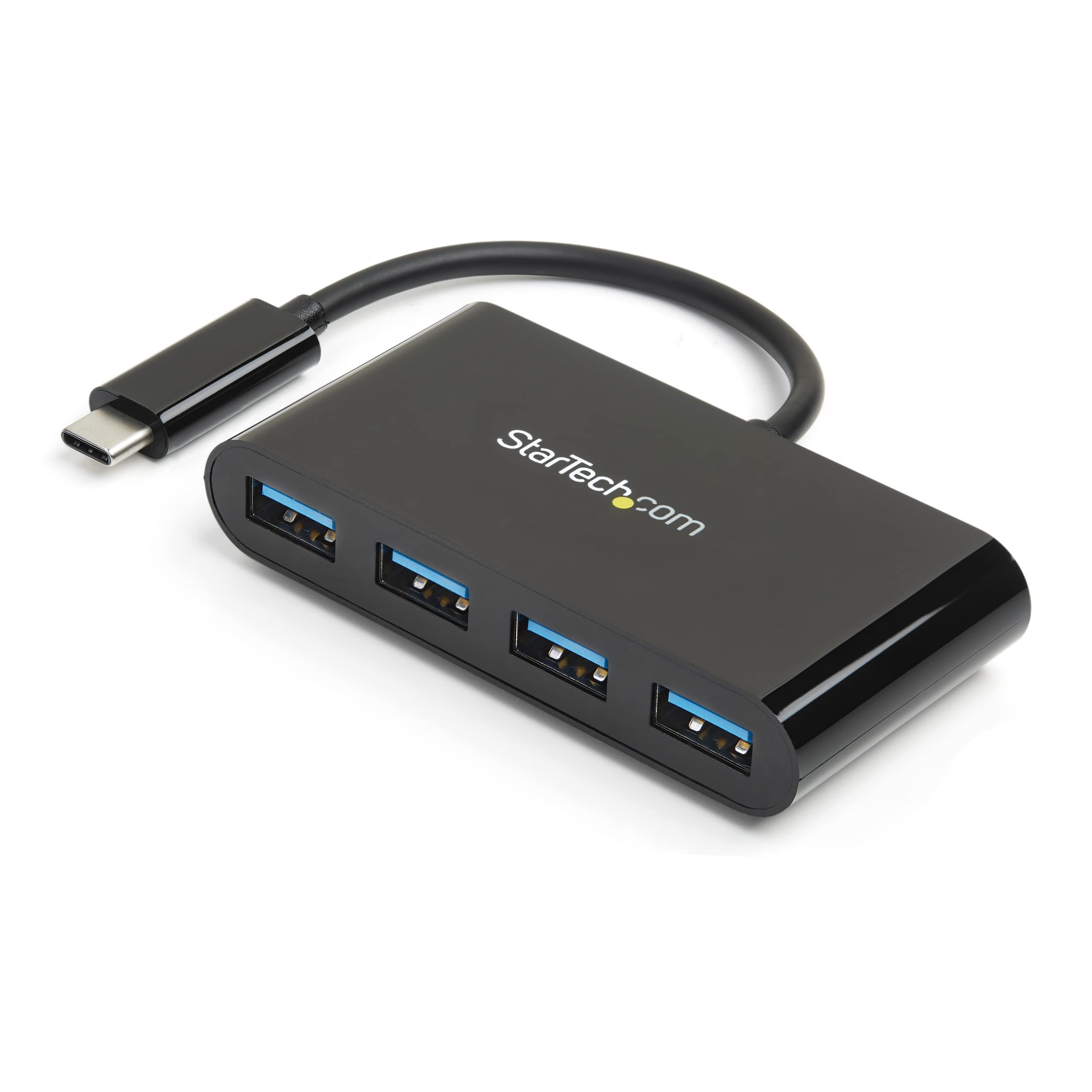 StarTech 4-Port USB-C Hub with USB 3.0 - Portable for Laptop & PC