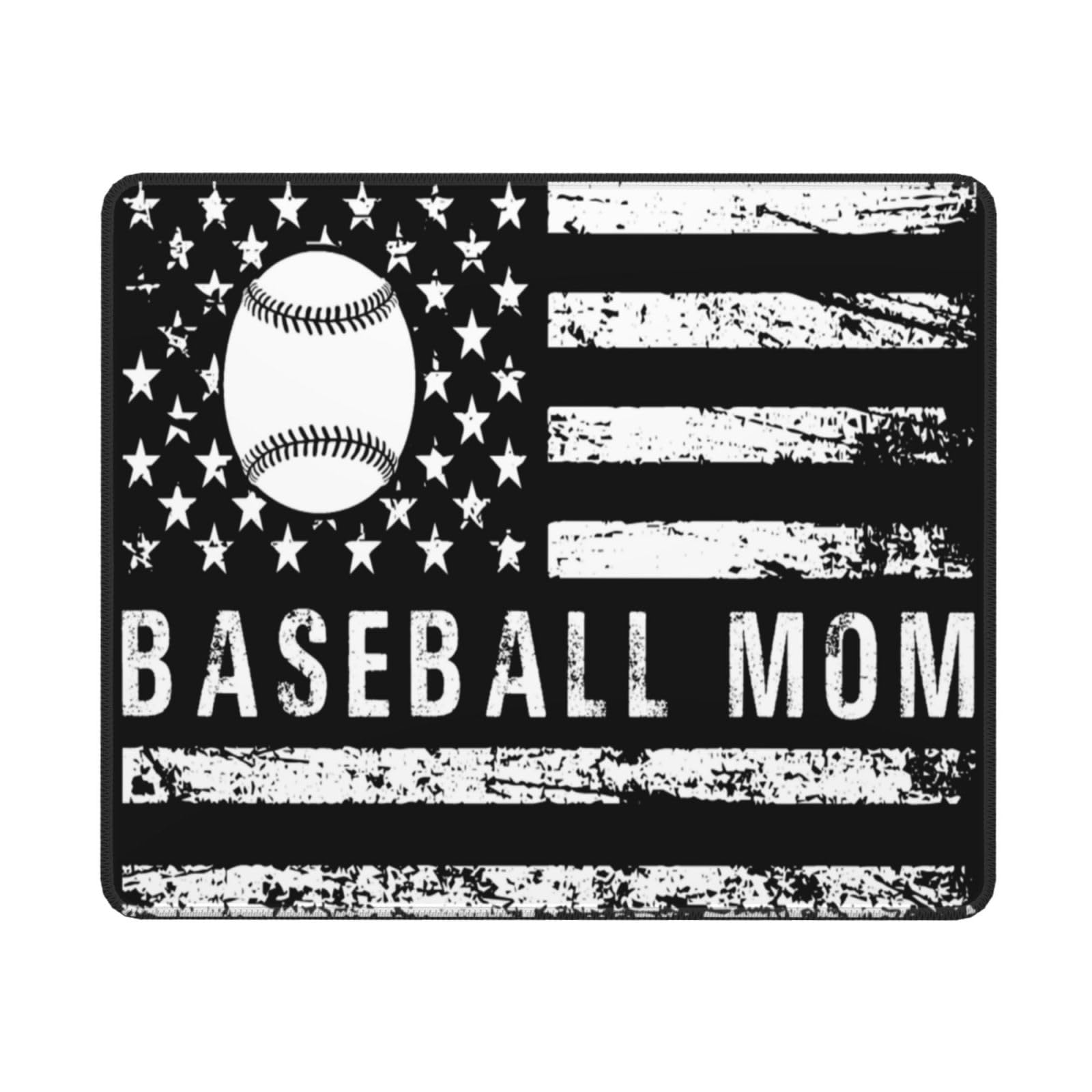 SIYTUAU USA Flag Baseball Design Mouse Pad - Waterproof, Non-Slip Rubber Gaming Mousepad for Laptop & Office (10x12 Inches) - Perfect for Work, Gaming & Patriotic Decor