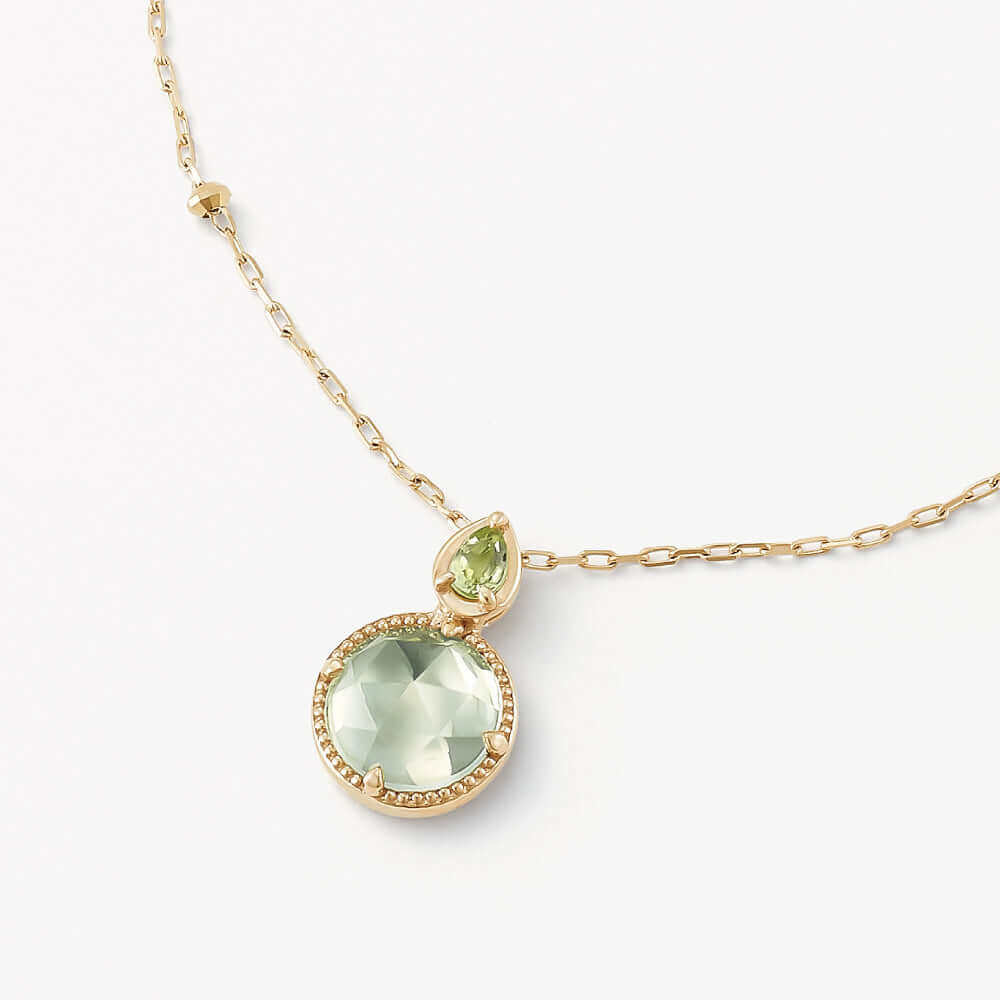 Faceted Peridot and Amethyst Green Gemstone Necklace for Women | Elegant Handmade Jewelry Gift for Birthday, Anniversary & Special Occasions | TB2210A