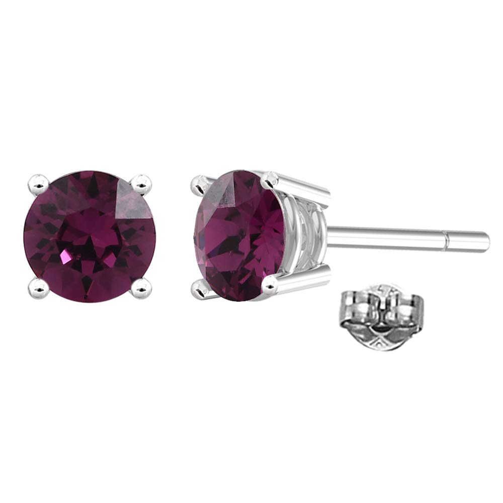 AAA+ Quality Crystal Stud Earrings for Women - Sterling Silver Hypoallergenic Jewelry - Elegant Everyday & Party Wear Earrings