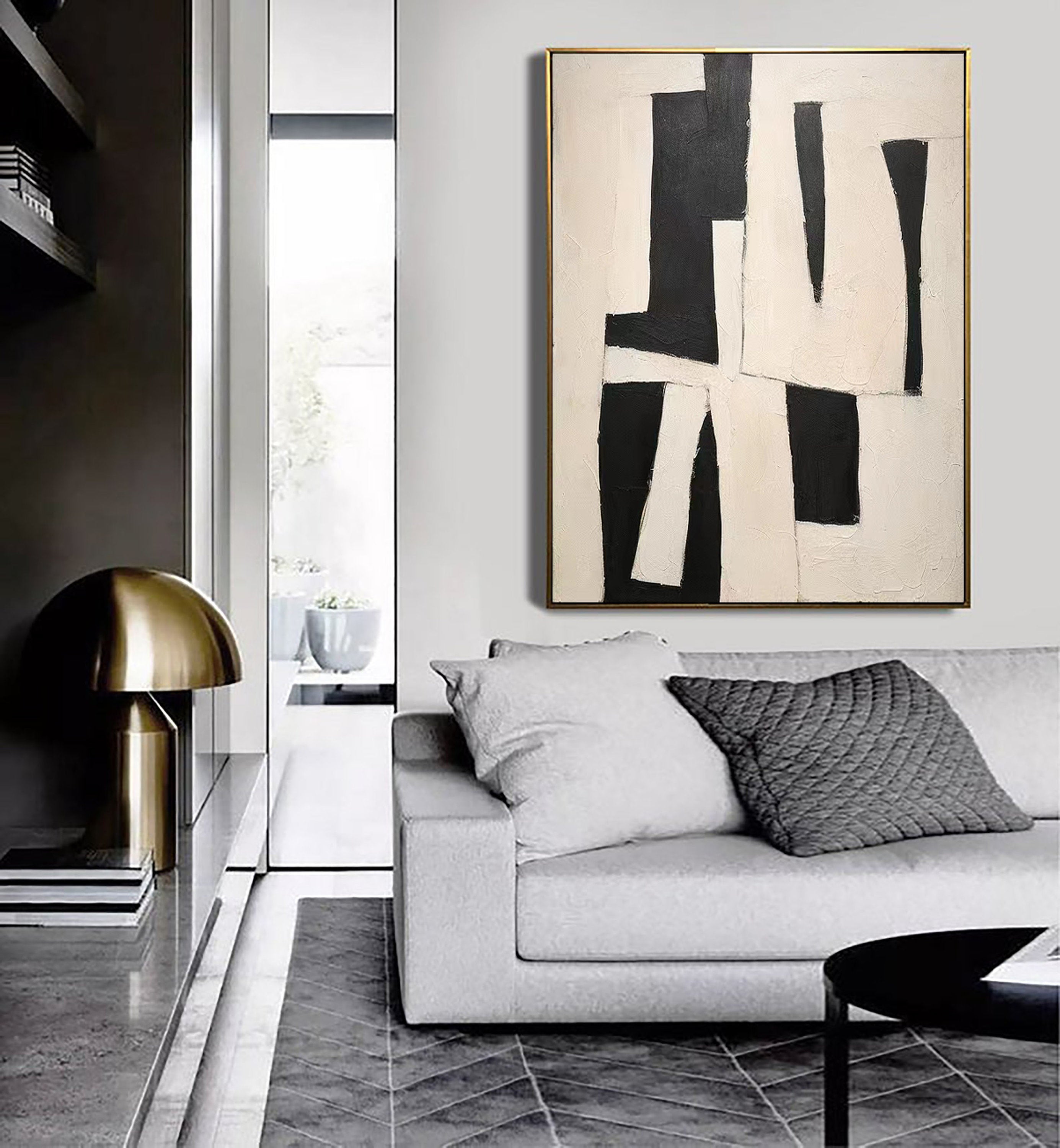 Abstract Wall Art Print Beige & Brown #BB038 - Modern Home Decor for Living Room, Bedroom & Office