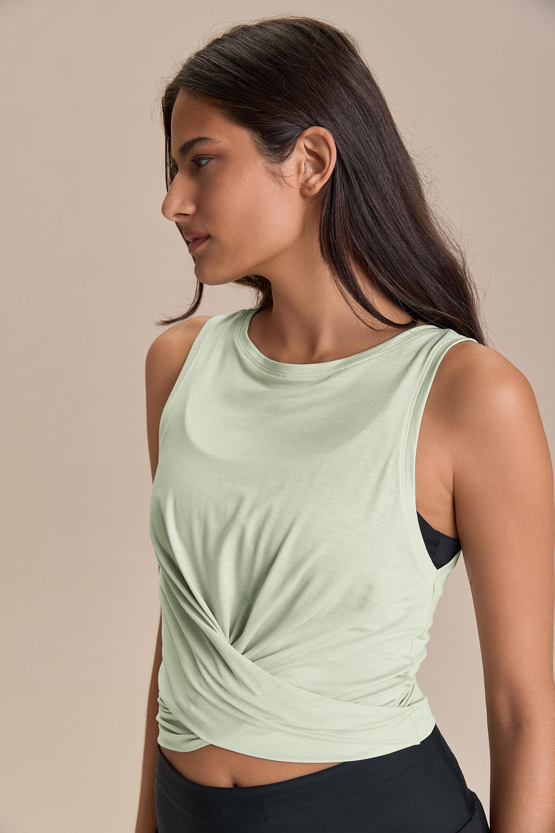 Twist Front Modal Tank Top for Women - Soft & Breathable Summer Casual Wear - Perfect for Yoga, Gym, and Everyday Outfits