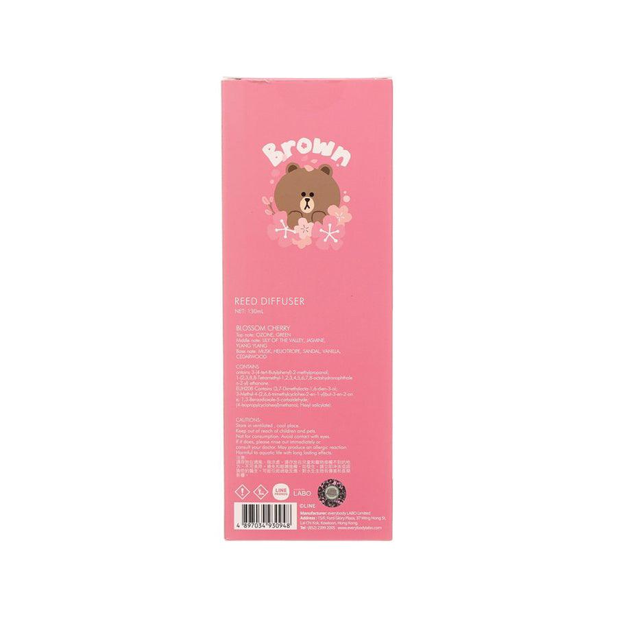 LINE Blooming Day's Reed Diffuser - Brown Scented Oil, 130mL | Long-Lasting Home Fragrance for Living Room, Bedroom & Office | Aromatherapy Essential Oil Diffuser