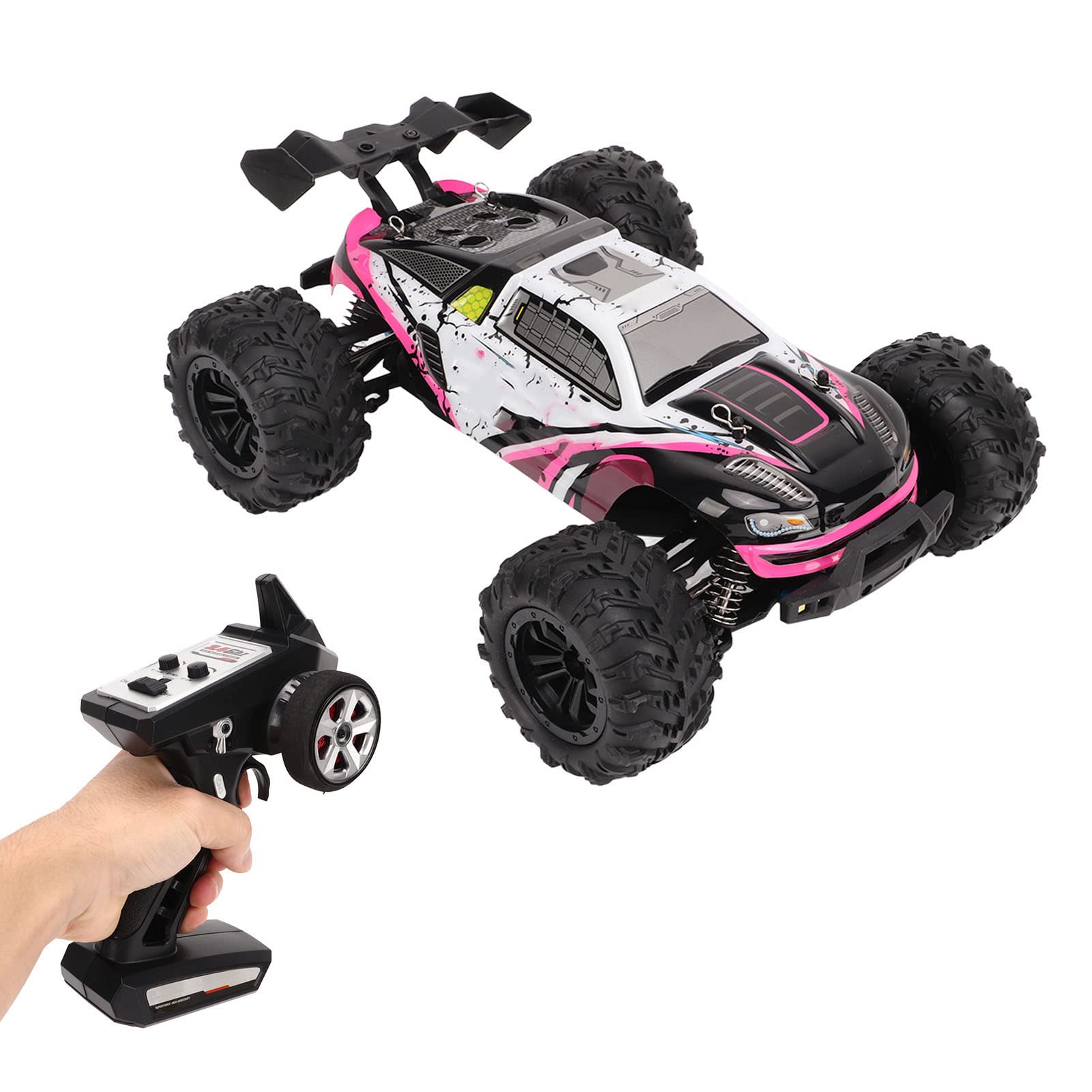 1/16 Scale High Speed RC Car - 70km/h Electric Off-Road Remote Control Vehicle with Full Simulation Design | Perfect Toy Gift for Boys & Girls (Pink) | Ideal for Outdoor Racing, Backyard Play & Birthday Presents