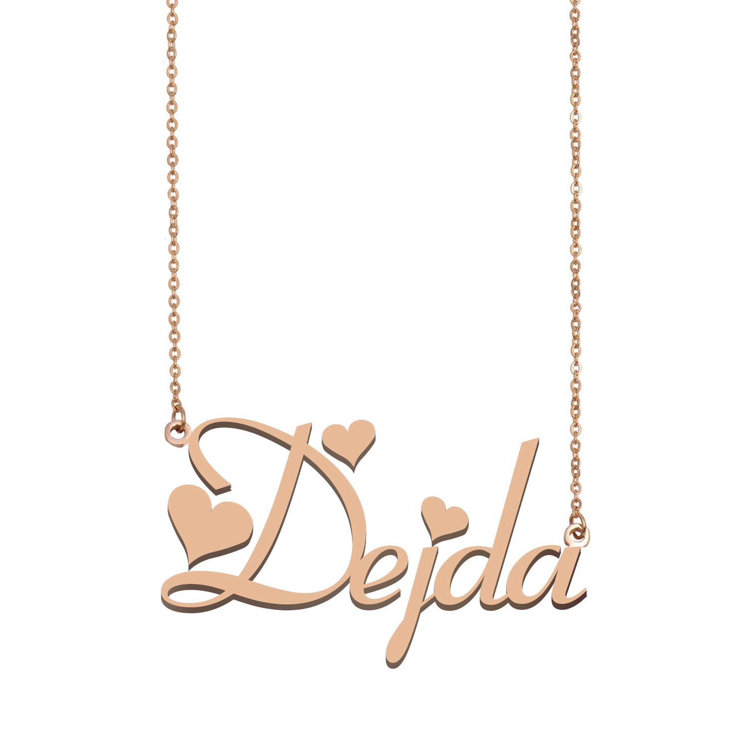 Customized MoShelly Girls Name Necklace - Personalized Dejda Jewelry Gift for Women & Teens - Perfect for Birthdays, Anniversaries & Special Occasions