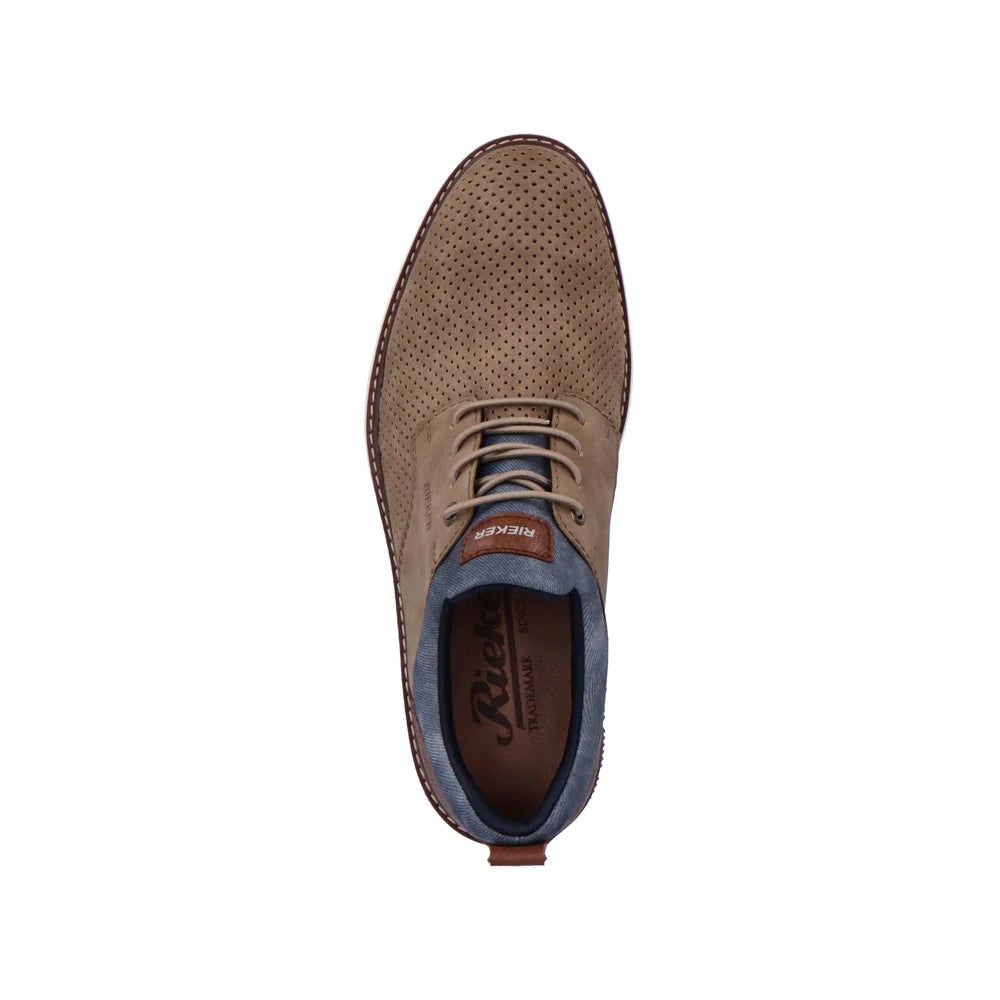 Rieker 14450 Grey Men's Comfortable Casual Shoes for Walking, Work & Everyday Wear - Lightweight & Breathable Sneakers