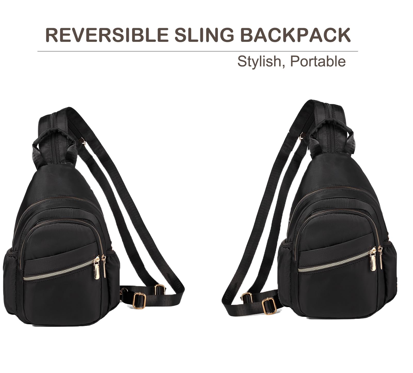 Women's Small Crossbody Sling Bag - Convertible Mini Backpack for Hiking & Travel