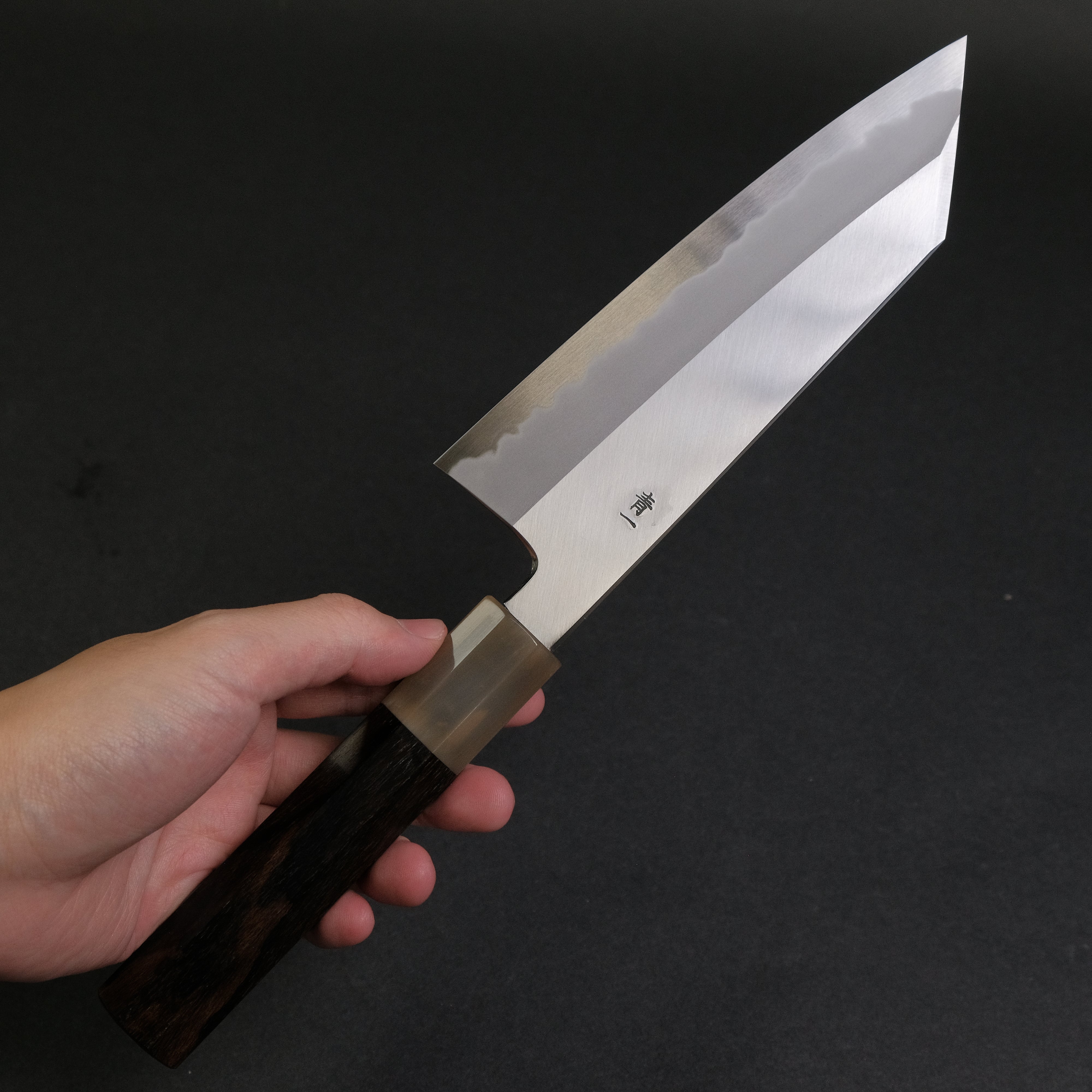 Premium Hitohira Tanaka Kyuzo Blue #1 Migaki Bunka Knife - Japanese High-Carbon Steel Blade with Ziricote Wood Handle - Perfect for Sushi, Vegetables & Precision Cutting