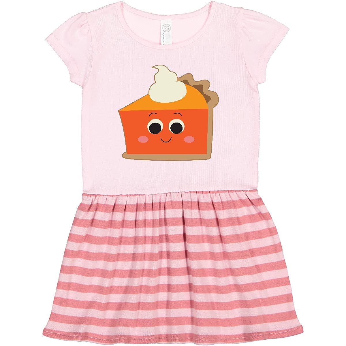 Inktastic Thanksgiving Pumpkin Pie Cute Toddler Dress - Adorable Holiday Outfit for Girls, Fall Family Gathering & Photoshoot