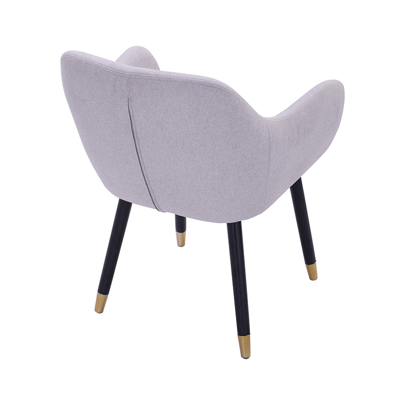 Stylish AILIN Armchair in Soft Grey Veloutine Fabric - Perfect for Living Room, Bedroom, or Office Comfort