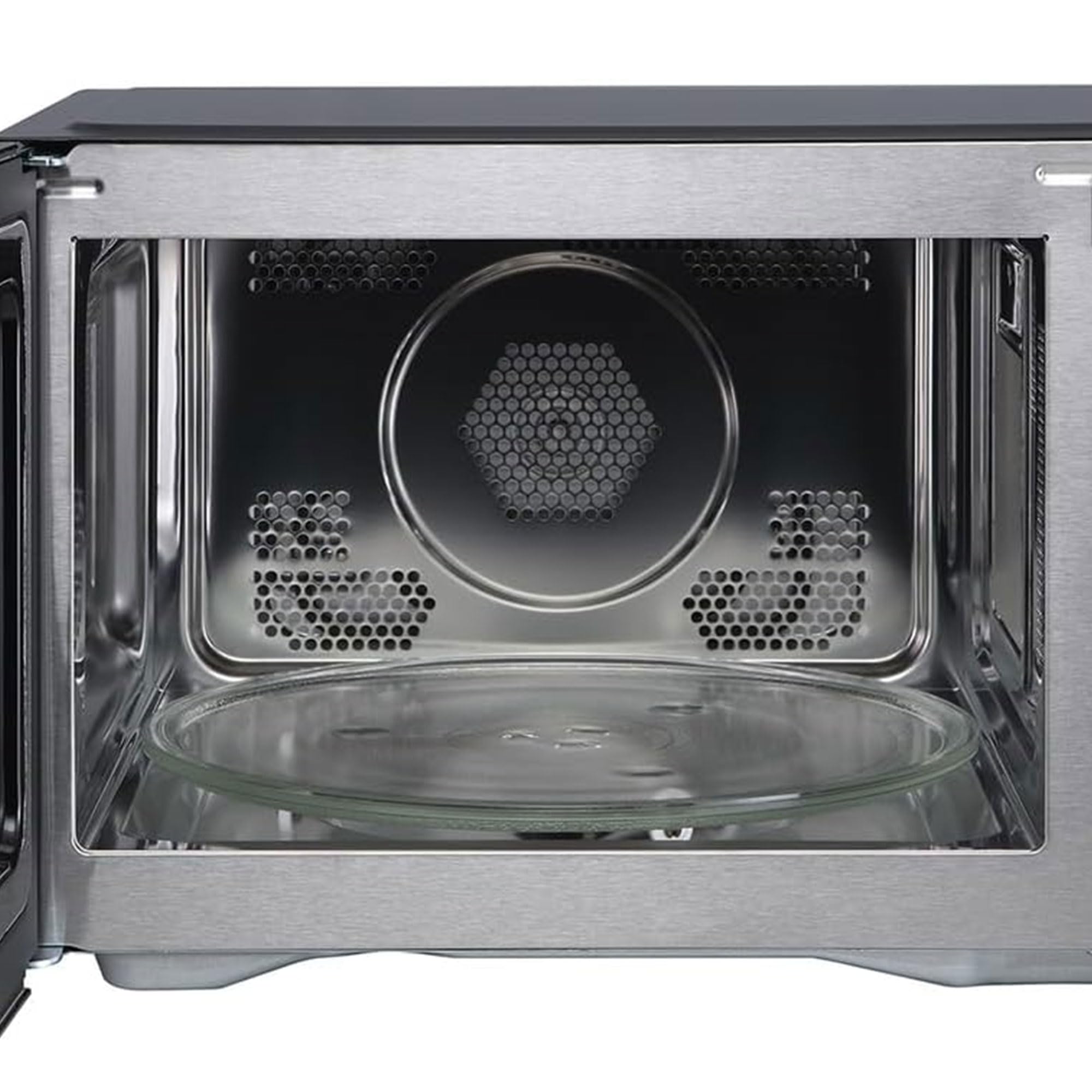 Magic Chef 1.0 Cu Ft Stainless Steel Countertop Microwave Oven with Air Fryer - 10 Power Levels, Includes Air Frying Rack, Crisper Tray & Grill Rack - Perfect for Small Kitchens, Dorms & Apartments (Black)