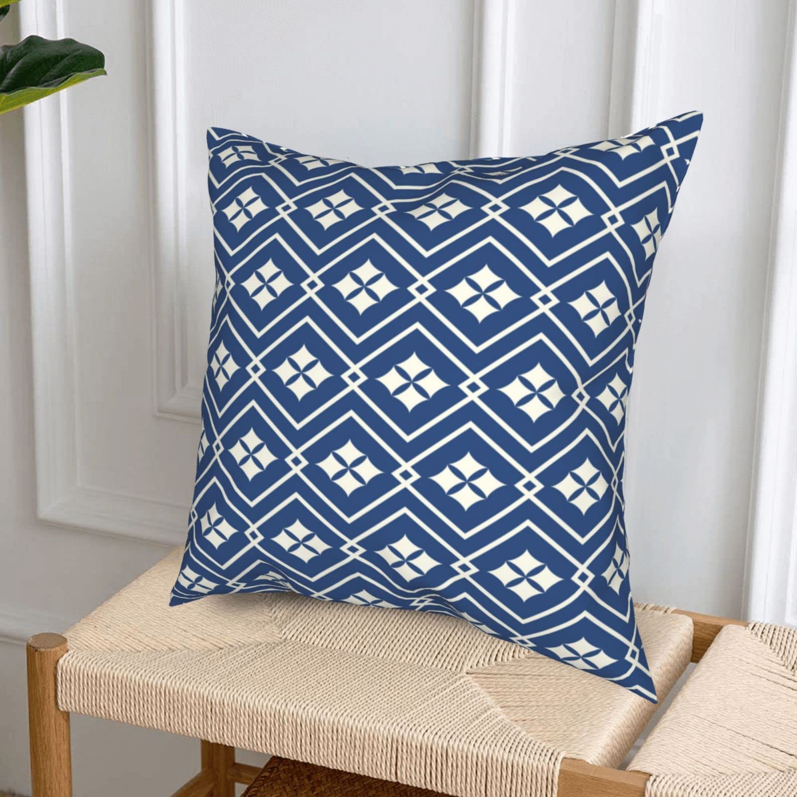 Boho Pattern Print Throw Pillow Covers 20x20 Inches - Decorative Cushion Cases for Sofa, Bed, Chair & Car - Soft Cotton Home Decor Accent Pillows for Living Room, Bedroom & Office