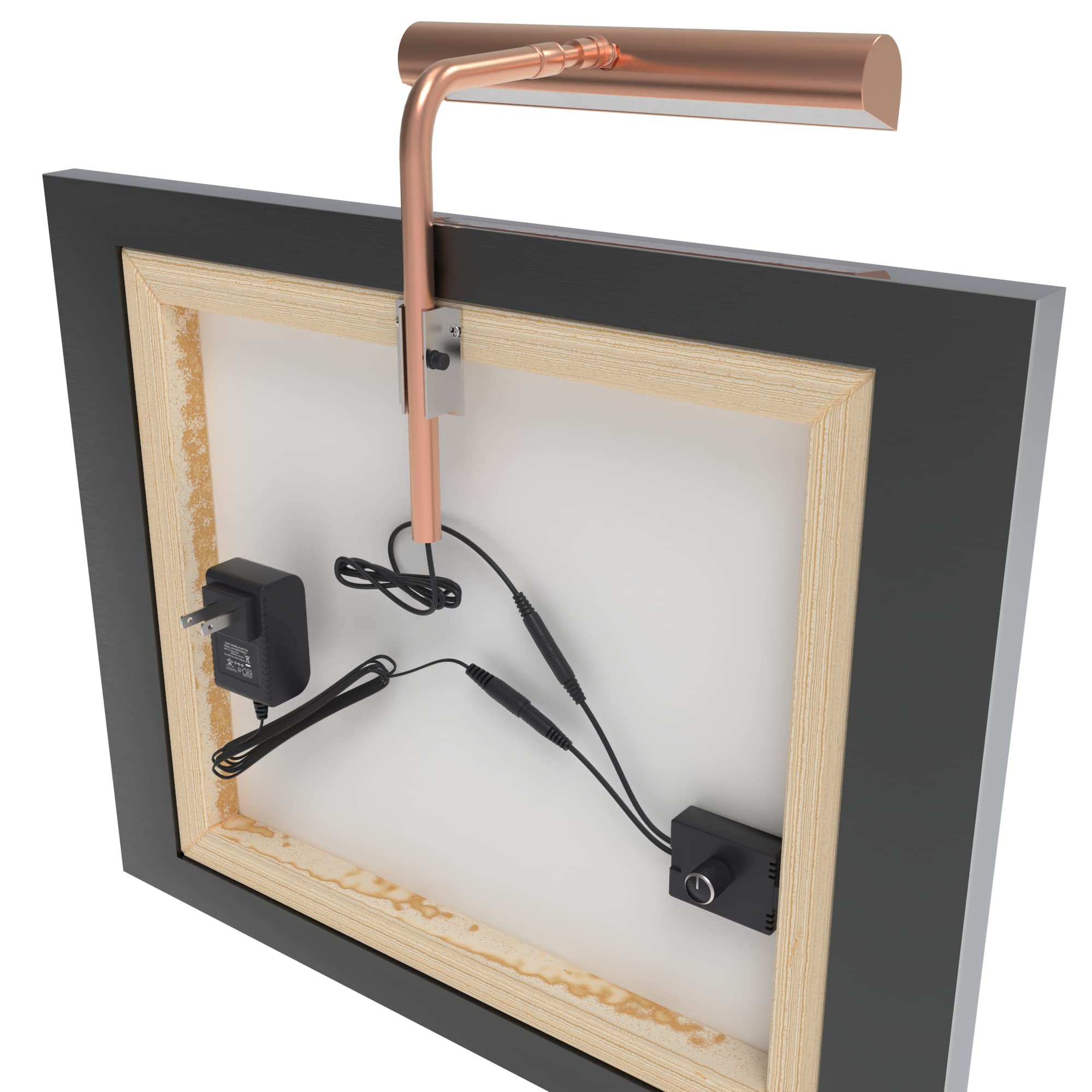 Cocoweb 14 Inch Rose Gold LED Picture Frame Light with Plug-in Adapter - Perfect for Displaying Art, Photos & Memorabilia in Living Rooms, Bedrooms & Offices