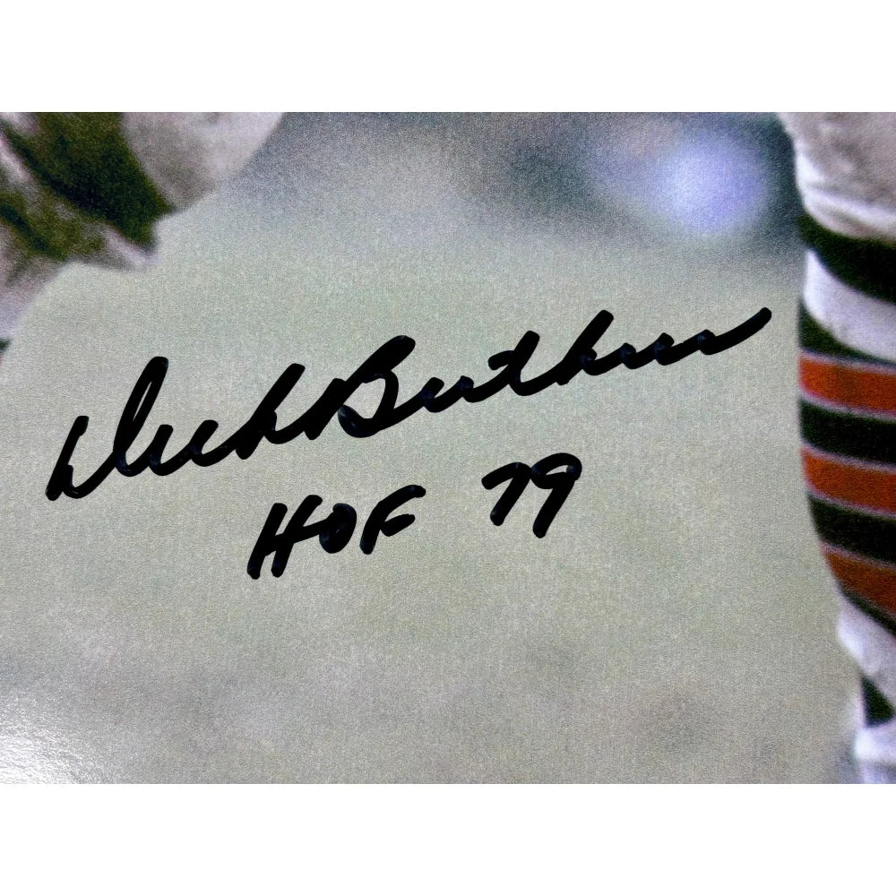 Dick Butkus Autographed Chicago Bears 16x20 Framed Photo with Beckett COA - Signed Memorabilia for Sports Fans, Man Cave & Collectors Display