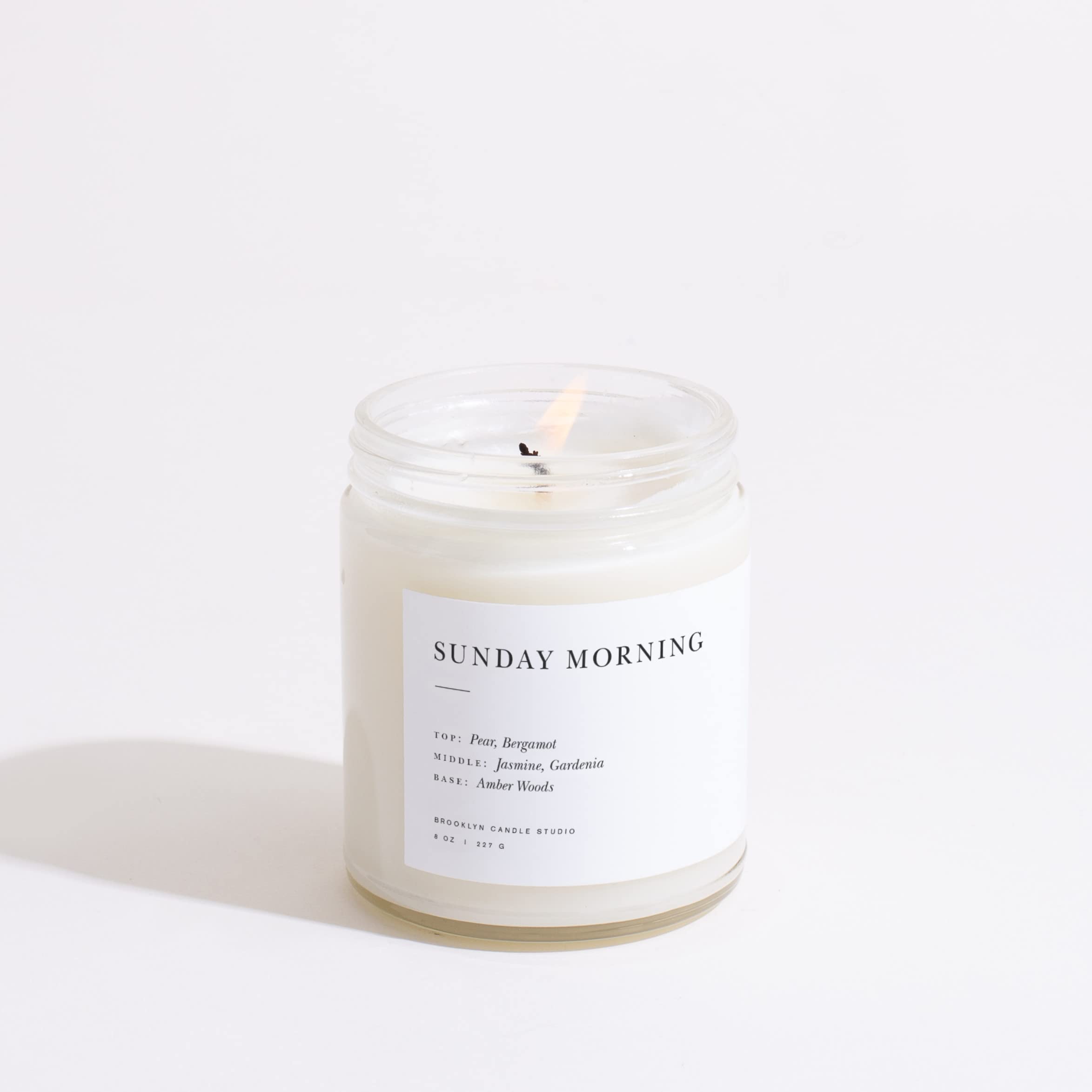 Brooklyn Candle Studio Sunday Morning Luxury Scented Candle - Vegan Soy Wax, Hand-Poured in USA, 50-Hour Burn Time - 7.5oz for Home Decor, Relaxation & Gift Giving
