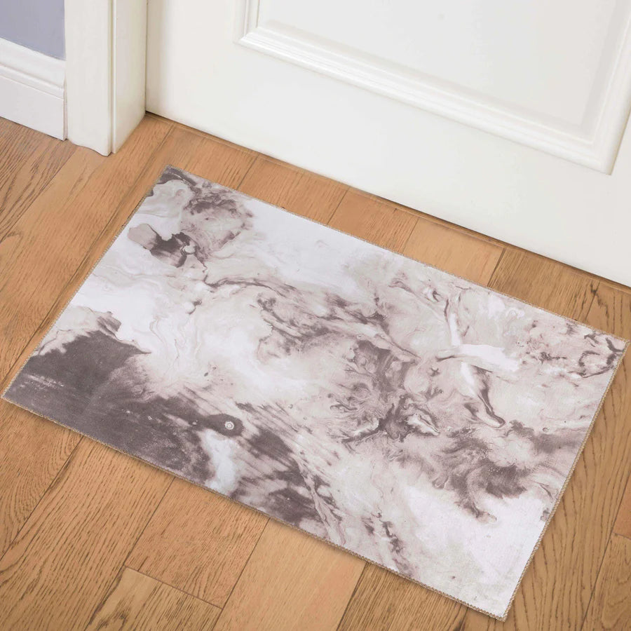 Yuma Abstract Marble Pattern Non-Slip Indoor Area Rug & Runner - Perfect for Living Room, Bedroom, or Hallway Decor