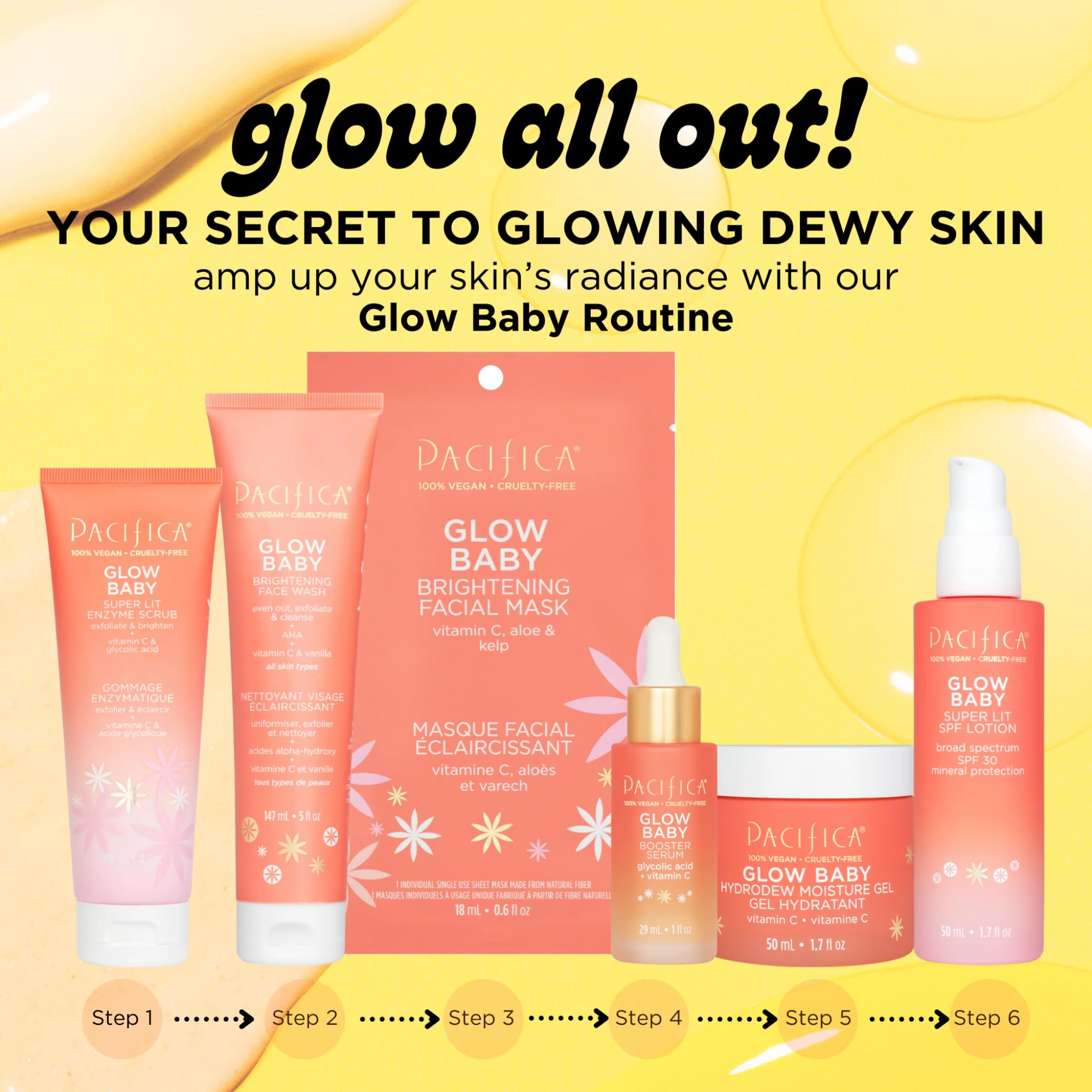Pacifica Beauty Glow Baby Super Lit SPF 30 Tinted Moisturizer - Broad Spectrum Mineral Sunscreen with Zinc Oxide for UVA/UVB Protection - Vegan Face Lotion for Daily Skincare - 1.7 fl oz (1 Count) | Perfect for Beach Days, Outdoor Activities & Everyday Sun Protection
