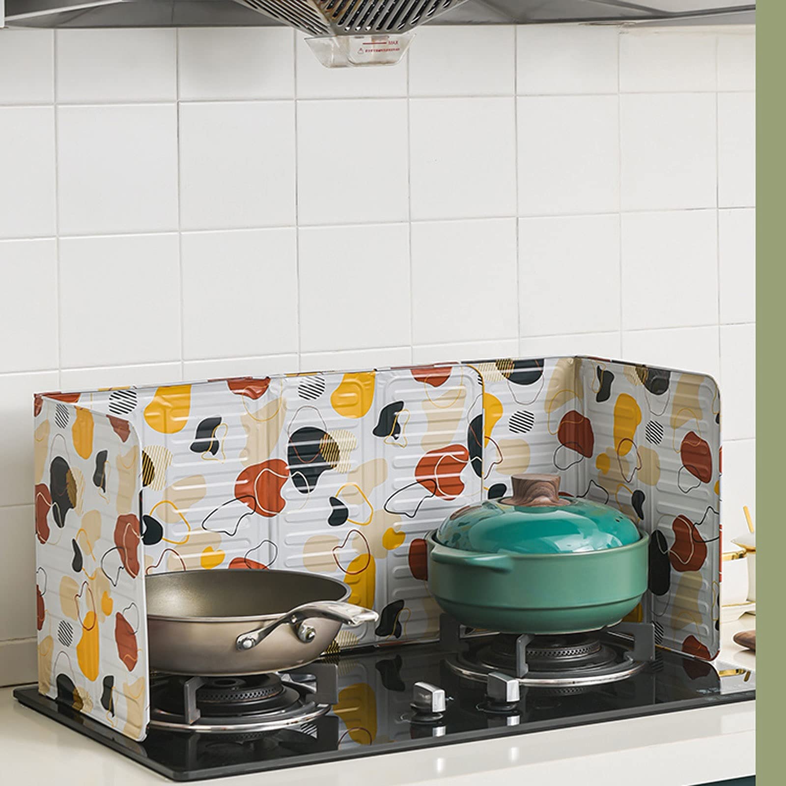 3-Sided Splatter Shield - Anti-Splash Oil Guard for Stove Cooking | Heat-Resistant Aluminum Foil Splash Guard | Blocks Oil Splatters & Protects Countertops | Perfect for Frying, Sautéing & Grilling (Color: A)
