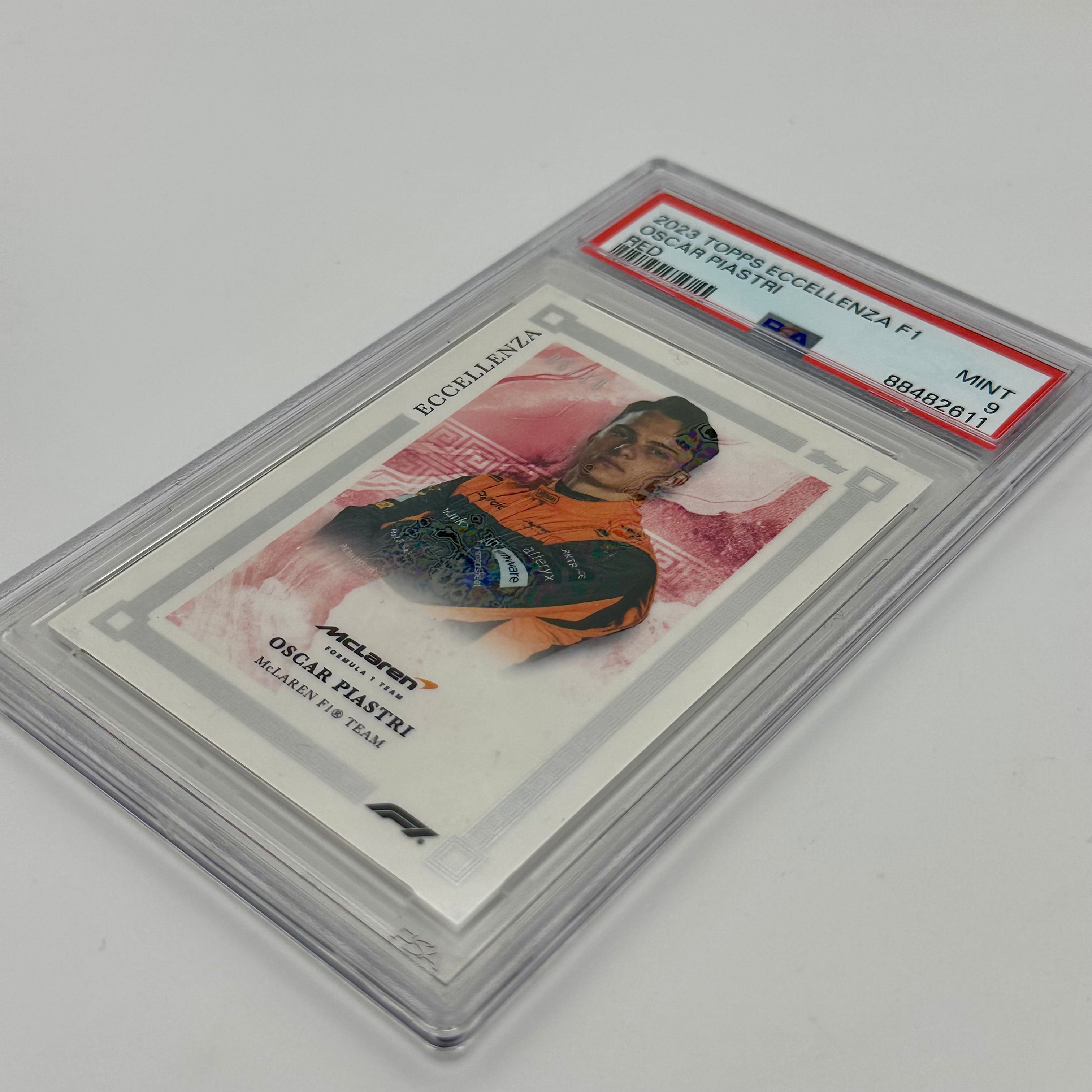 2023 Oscar Piastri Rookie Card PSA 9 Eccellenza Driver - 06/10 Red - Perfect for F1 Collectors & Racing Memorabilia Enthusiasts