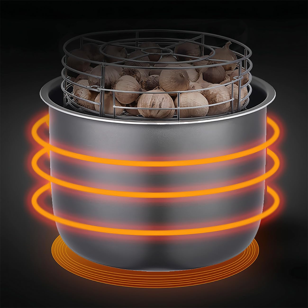 110V 6L Black Garlic Fermenter - Intelligent Fully Automatic Black Garlic Maker Machine with Fermentation Pot - DIY Home Kitchen Appliance for Healthy Cooking & Meal Prep
