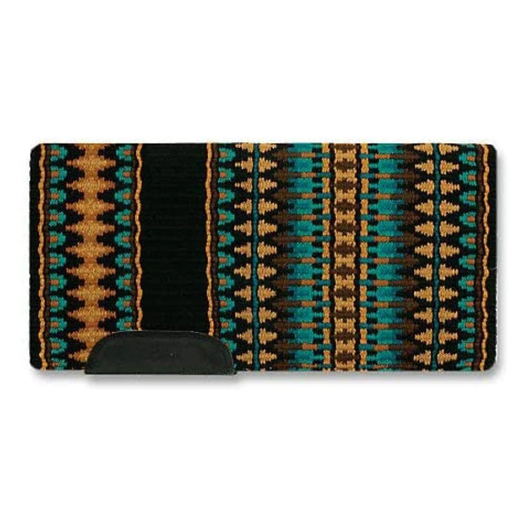 Mayatex Double Arrow Wool Saddle Blanket - Premium Western Horse Riding Blanket for Equestrian & Ranch Use - Durable All-Weather Saddle Pad for Trail Riding, Rodeo & Horse Shows