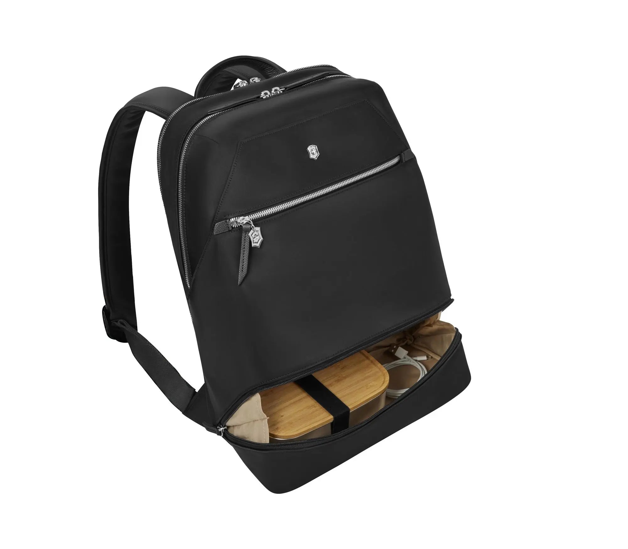 Victoria Signature Deluxe Backpack 15 Inch Laptop Backpack for Women & Men - Waterproof Travel Backpack with USB Charging Port, Anti-Theft Design - Perfect for Work, School, College & Business Travel (Black)