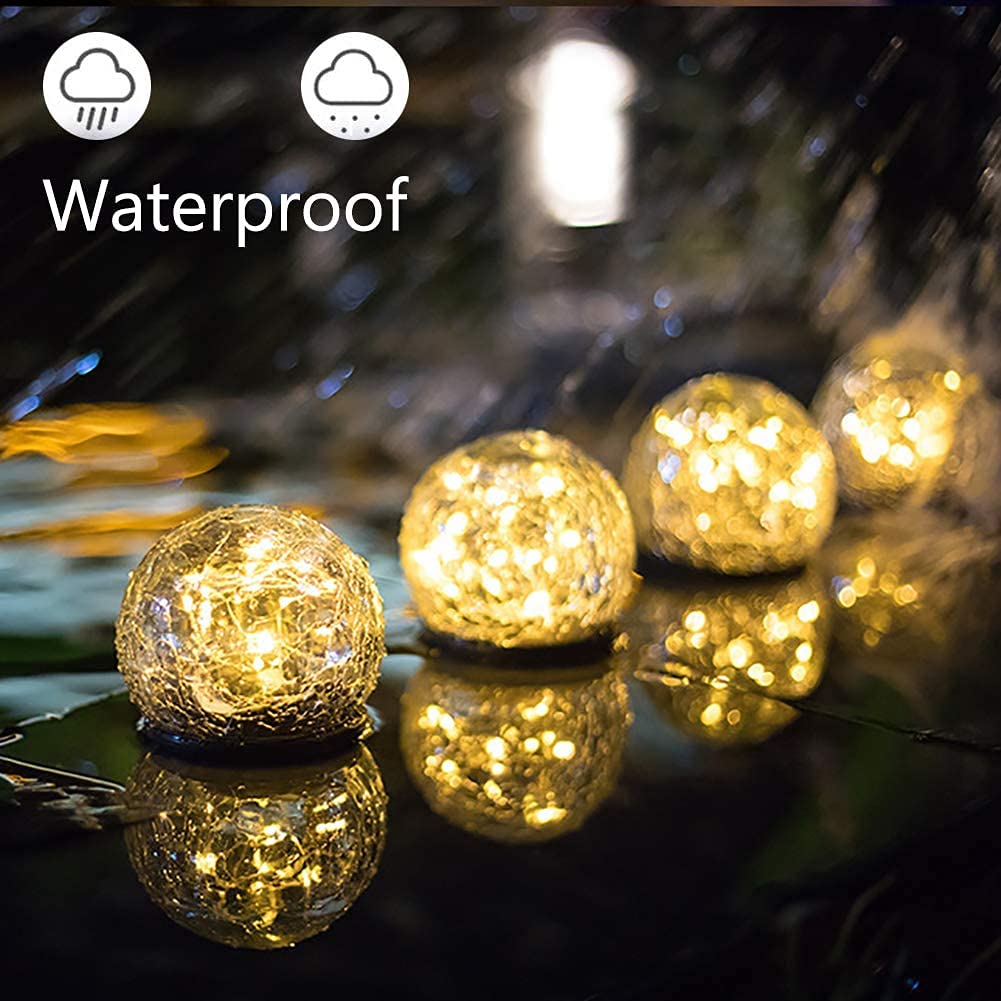 30 LED Solar Garden Lights Outdoor - 2 Pack Large 5.9