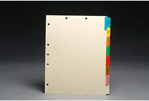 Medical Stock Chart Divider Sets with Side Tabs - 1/8th Cut (50 Sets of 8 Tabs, 4 Boxes) for Patient Records & Office Organization | Perfect for Hospitals, Clinics & Medical Filing Systems