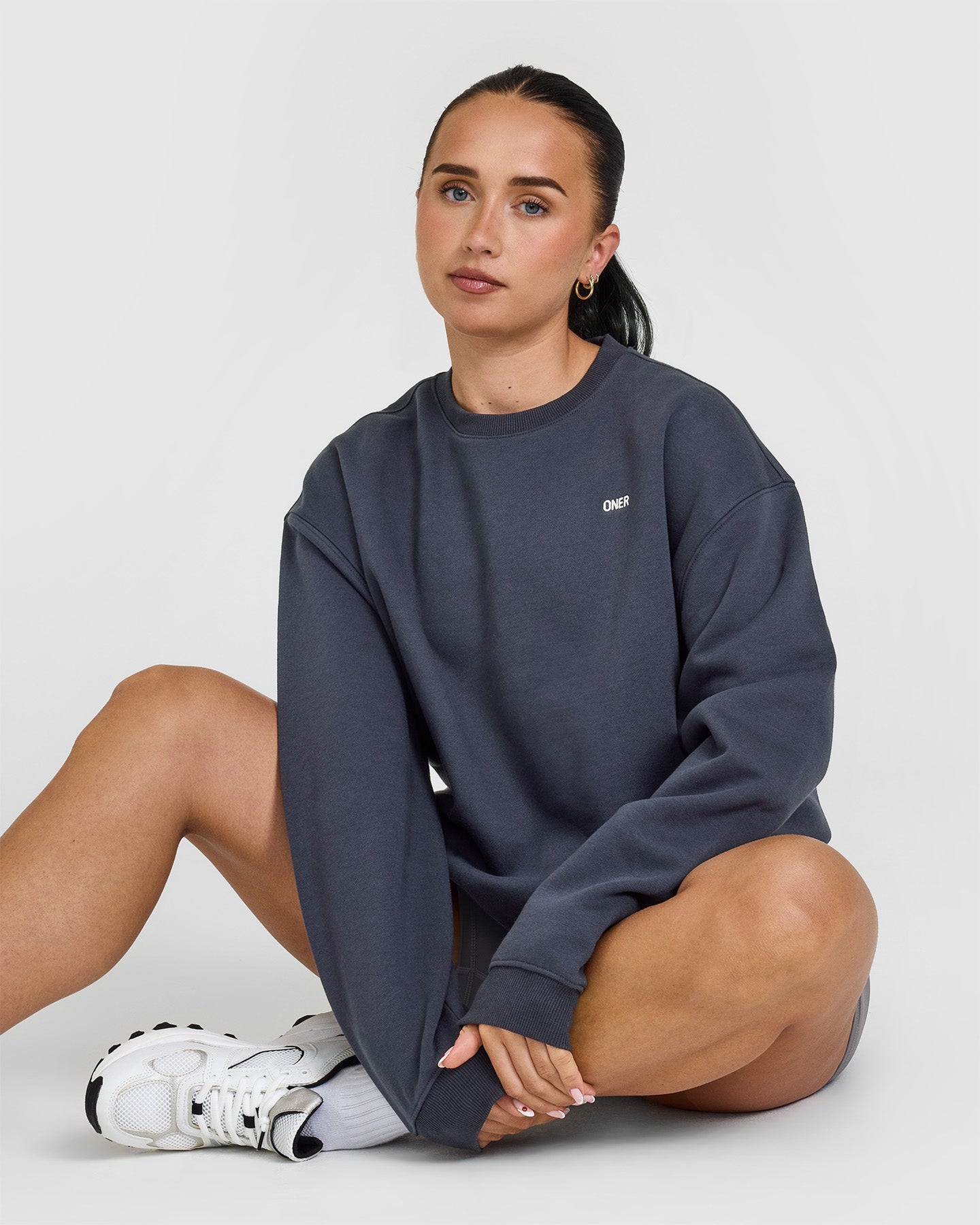 True Blue Crew Neck Sweatshirt for Men & Women | Soft Cotton Casual Pullover | Perfect for Everyday Wear, Gym & Lounge