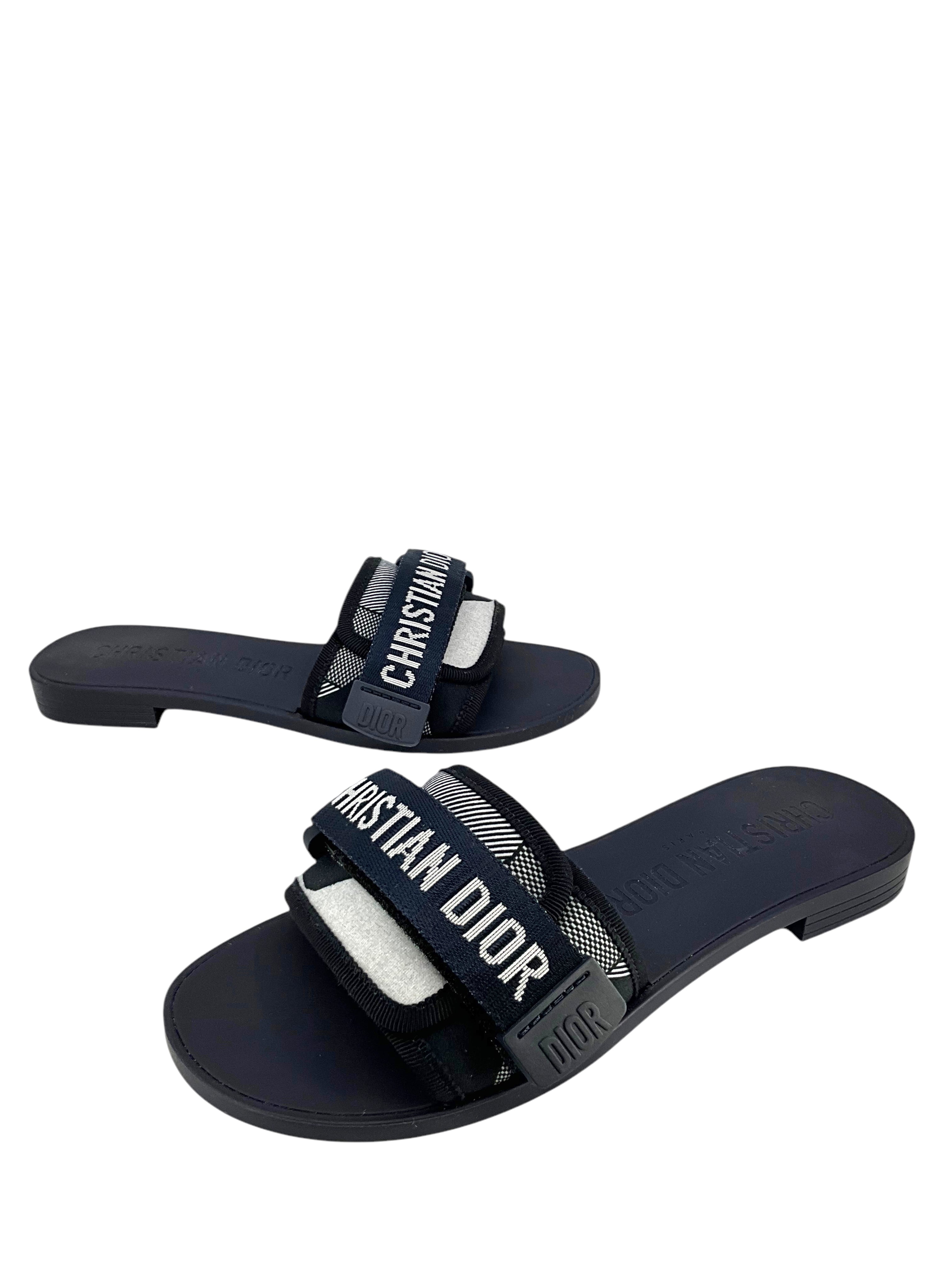 Christian Dior Dio Evolution Slide Sandals for Women - Size 5 US | Luxury Designer Flip Flops | Perfect for Beach, Pool & Summer Vacations