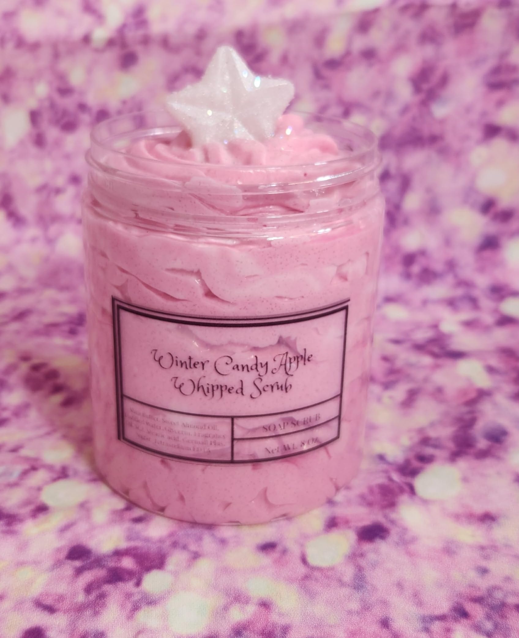 Winter Candy Apple Whipped Body Butter - Handmade with Shea, Cocoa & Mango Butter - All Natural Luxury Body Frosting (4 oz) - Perfect for Dry Skin Care & Holiday Gift Giving