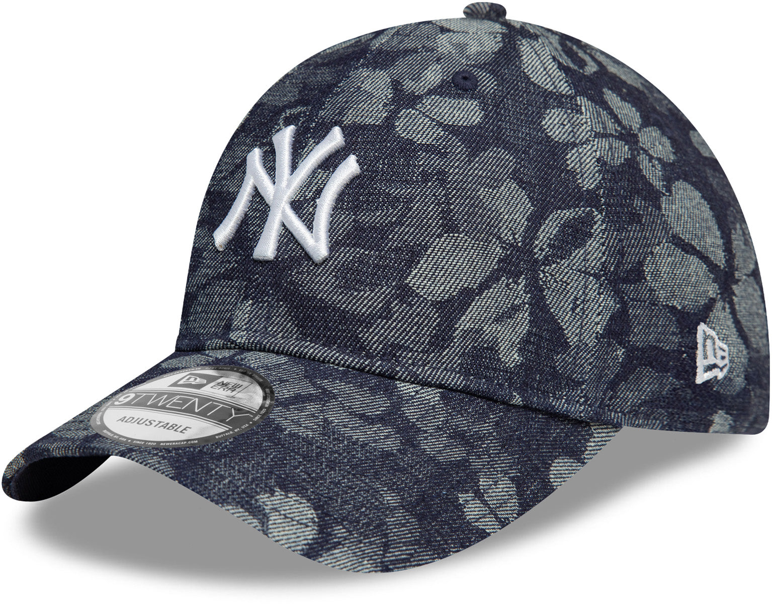 New York Yankees Women's Floral Denim Baseball Cap by New Era 9Twenty - Stylish Fashion Accessory for Baseball Fans & Casual Outfits