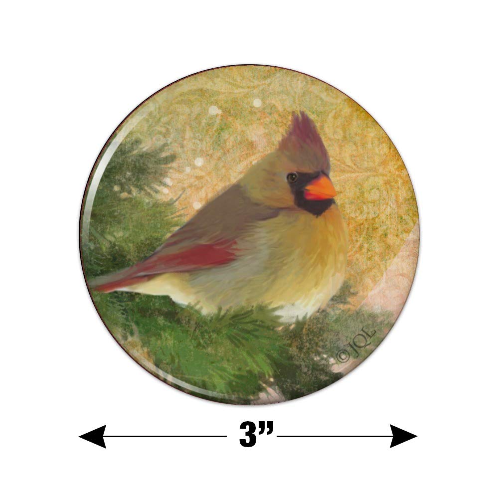 Christmas Cardinal Bird Fridge Magnet - Holiday Kitchen Decor for Refrigerator & Locker - Perfect for Seasonal Home, Office & Gift Giving