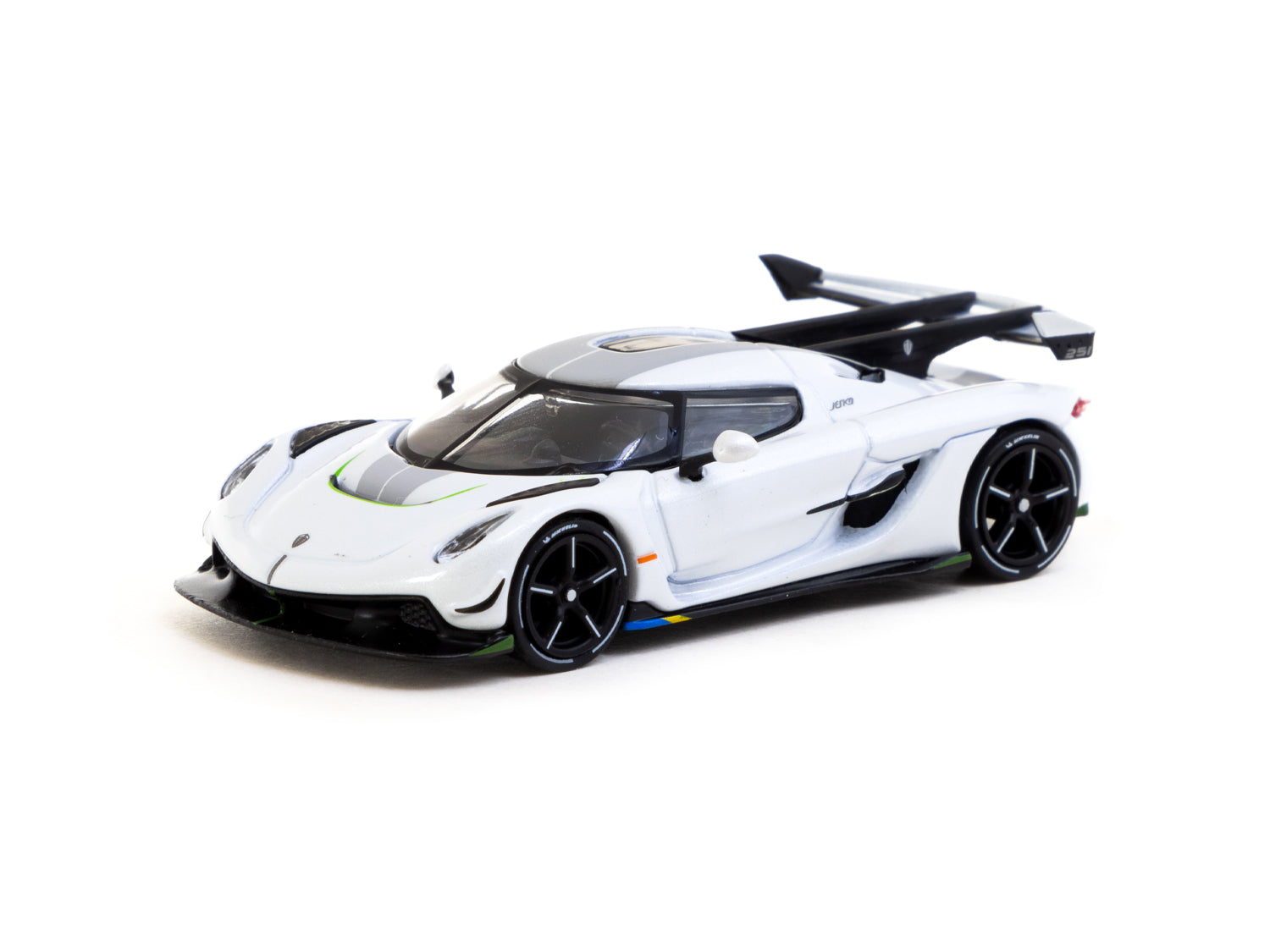 Tarmac Works 1/64 Scale Koenigsegg Jesko Attack White Diecast Model Car with Tarmac Cards - Lamley Special Edition Collectible for Car Enthusiasts | Perfect for Display, Gifts, and Diecast Collections