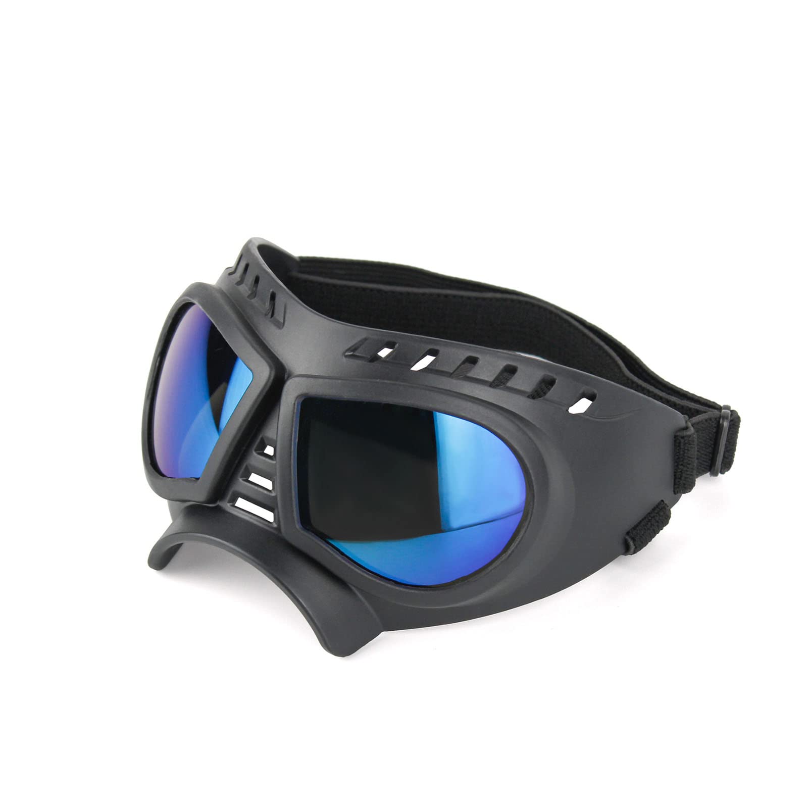 UV Protection Dog Sunglasses - Windproof Goggles for Small/Medium/Large Dogs - Blue Lens for Outdoor Adventures