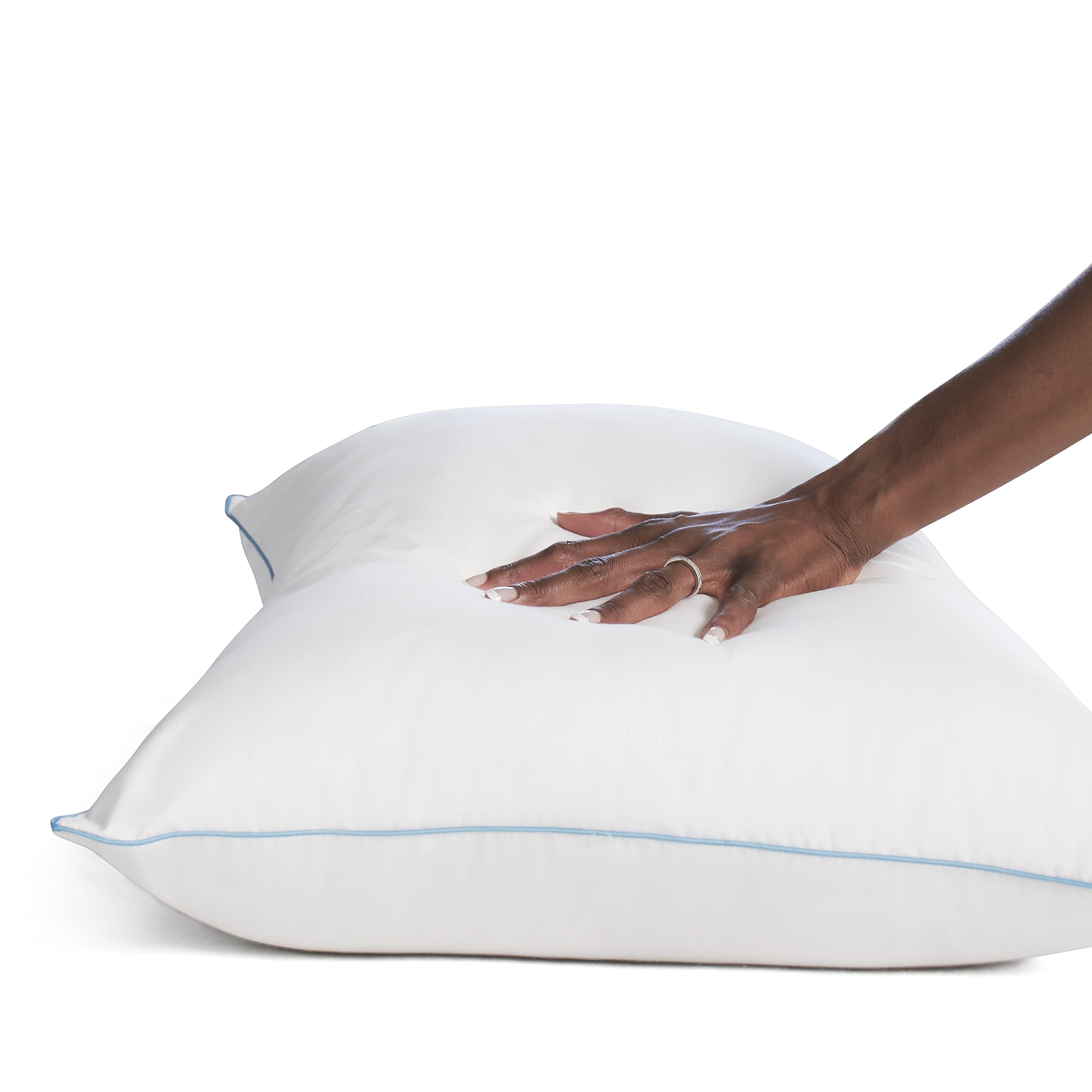 Sealy Slumber Bed Pillow - Hypoallergenic & Eco-Friendly Recycled Fill Standard/Queen Size Pillows (Set of 2) for Side Sleepers & Back Pain Relief - Perfect for Home, Hotel, or Guest Room Use