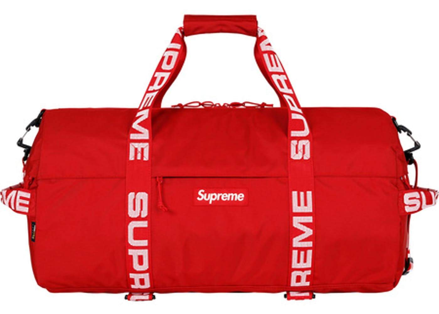Supreme Duffle Bag (SS18) - Waterproof Travel Gym Bag with Adjustable Shoulder Strap - Perfect for Gym, Travel & Weekend Getaways