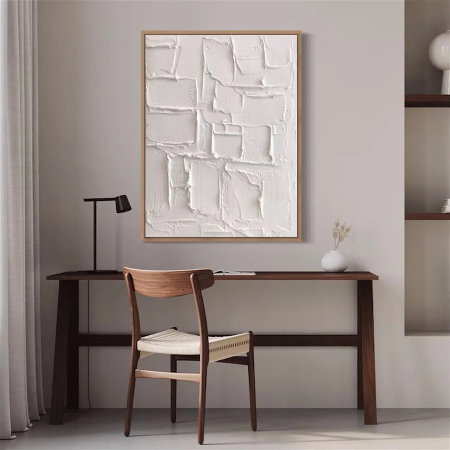 Minimalist Textured Plaster Art Painting - Modern Abstract Wall Decor for Living Room, Bedroom & Office | #MM282