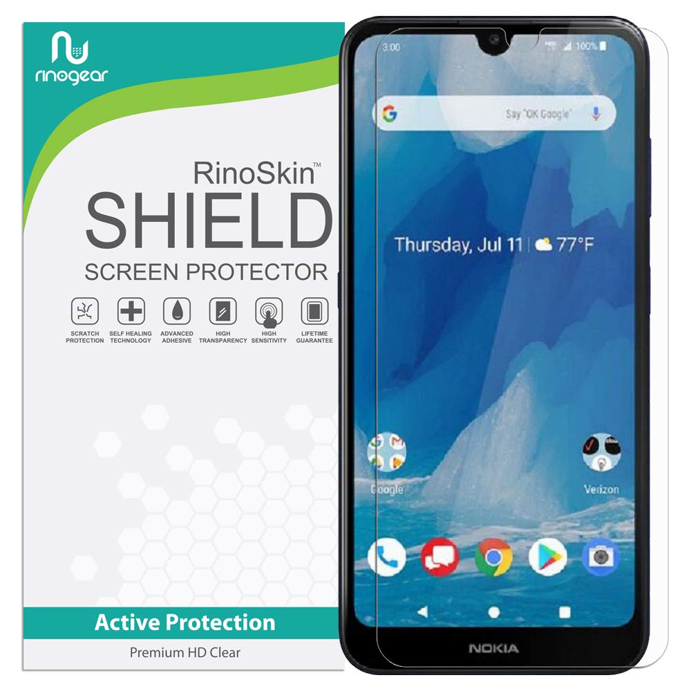RinoGear Flexible TPU Screen Protector for Nokia 3V - Case Friendly, Full Coverage Clear Film - Perfect for Everyday Protection & Scratch Resistance