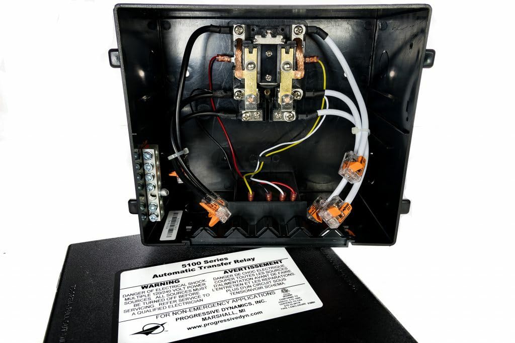 Progressive Dynamics PD5110010Q 30 Amp Automatic Transfer Switch for RVs & Campers - Seamless Power Switching Between Shore & Generator Power