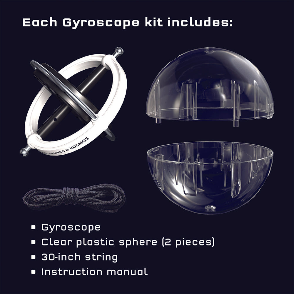 Thames & Kosmos Gyroscope 12 Pack - Premium STEM Educational Toys for Kids & Adults - Perfect for Science Experiments, Physics Learning & Gift Giving