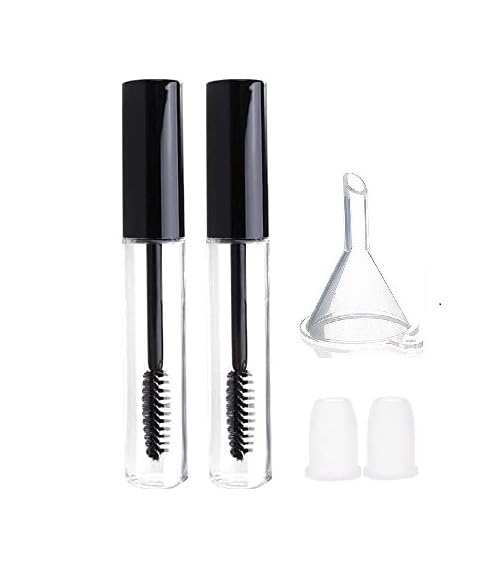 VASADIGITAL 2 Pack 7ml Empty Eyelash Extension Glue Tube with Brush & Funnel - Refillable Mascara Container for DIY Lash Extensions, Professional Salon Use, and Travel-Friendly Makeup Storage