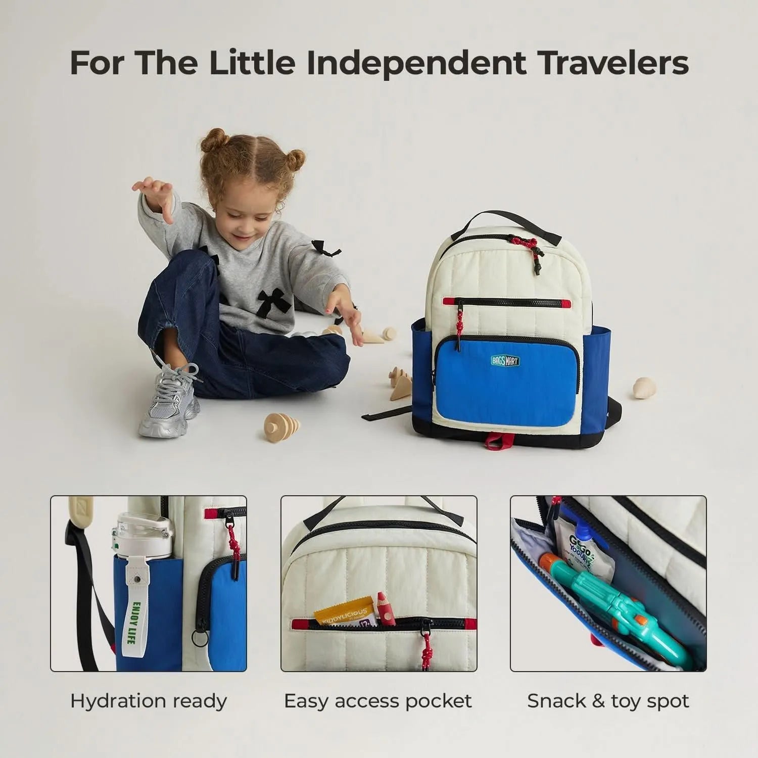 Paz 14L Kids Backpack for School, Travel & Outdoor Activities - Lightweight Waterproof Children's Daypack for Boys & Girls
