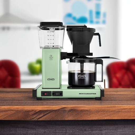 Moccamaster KBGV Select 10-Cup Coffee Maker - 40oz (1.25L) Thermal Carafe, Pistachio Green - Perfect for Home, Office & Entertaining - Fast Brewing & Optimal Flavor Extraction