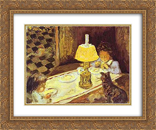 Pierre Bonnard 24x20 Gold Ornate Framed Museum Art Print - Double Matted Wall Decor for Nursery, Kids Room & Playroom | Vintage French Painting Reproduction